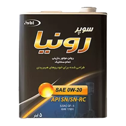 روغن موتور ايرانول سوپر رونيا 0W20 با حجم 5 لیتر فلزی فروشگاه انلاین سانیار