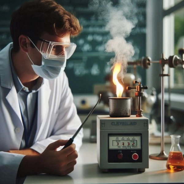 آزمون اندازه گیری نقطه اشتعال در روانکارها - measurement of flash and fire point by Cleveland open cup tester  - test methods