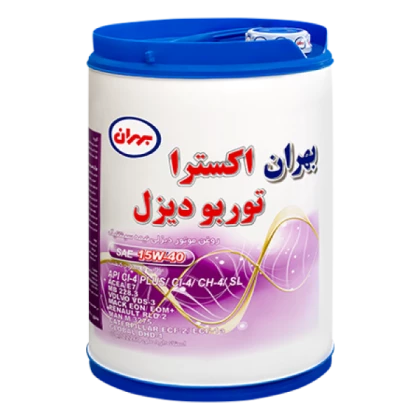 روغن موتور بهران اکسترا توربو دیزل 15W40 با حجم 20 لیتر پلاستیکی