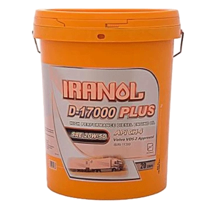 روغن موتور ایرانول D-17000 پلاس 20W50 با حجم 20 لیتر