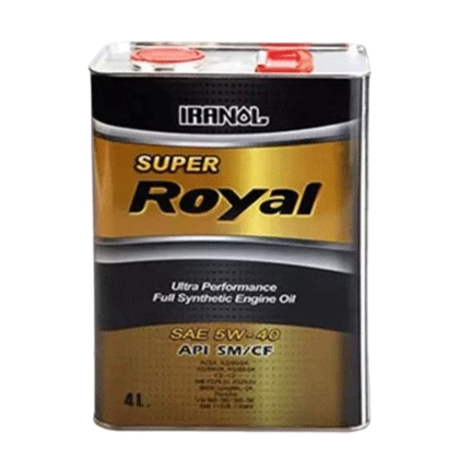 روغن موتور ایرانول سوپر رویال 5W40 (تمام سنتتیک ) با حجم 4 لیتر فلزی فروشگاه انلاین سانیار