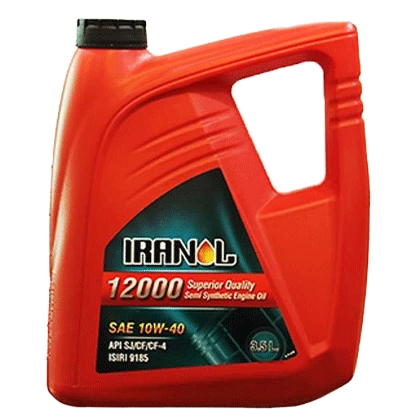 روغن موتور ایرانول 12000 10W40 با حجم 4 لیتر پلاستیکی فروشگاه انلاین سانیار