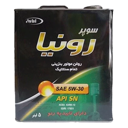 روغن موتور ايرانول سوپر رونيا 5w30 با حجم 5 ليتر فلزی فروشگاه انلاین سانیار