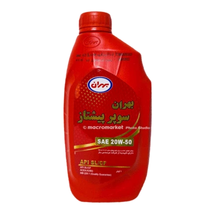 روغن موتور بهران سوپر پیشتاز 20W50 با حجم یک لیتر پلاستیکی