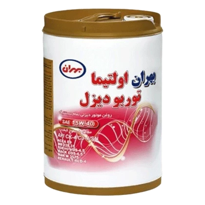 روغن موتور بهران اولتيما توربو ديزل 15W40 با حجم 20 لیتر پلاستيكی