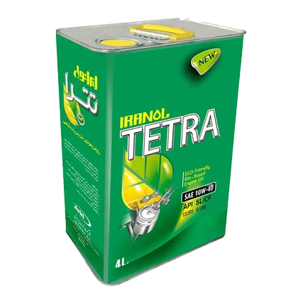 روغن موتور ایرانول تترا گیاهی 10w40 با حجم 4 لیتر فلزی